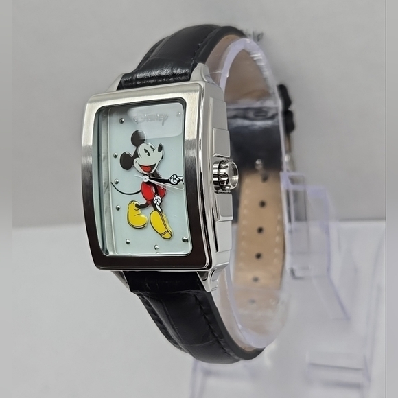 Disney MK50004TM Mickey Mouse Watch Stainless Steel New Battery Works Great main image 5